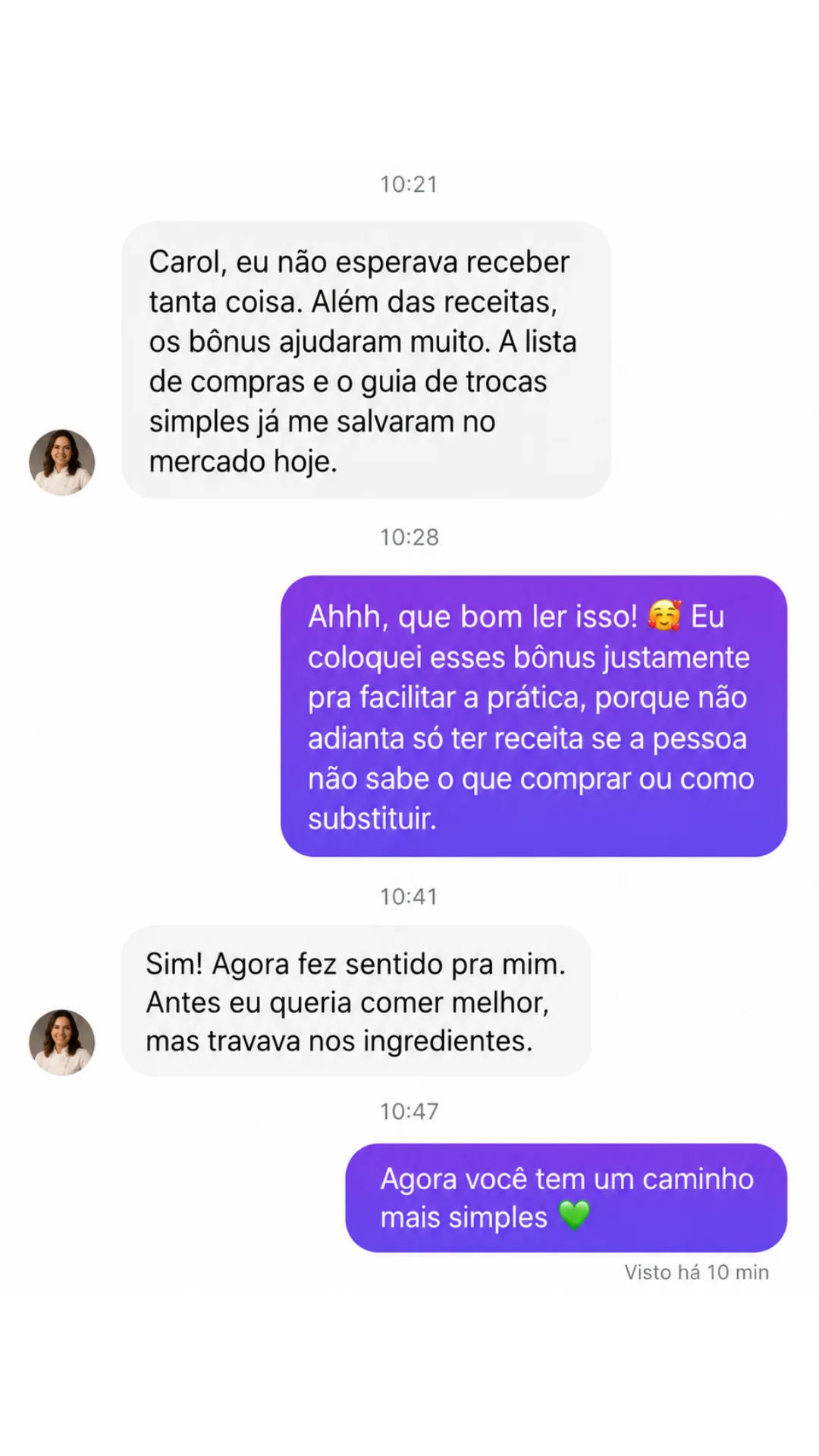 Depoimento de cliente sobre o Cardápio Zero 365 no WhatsApp